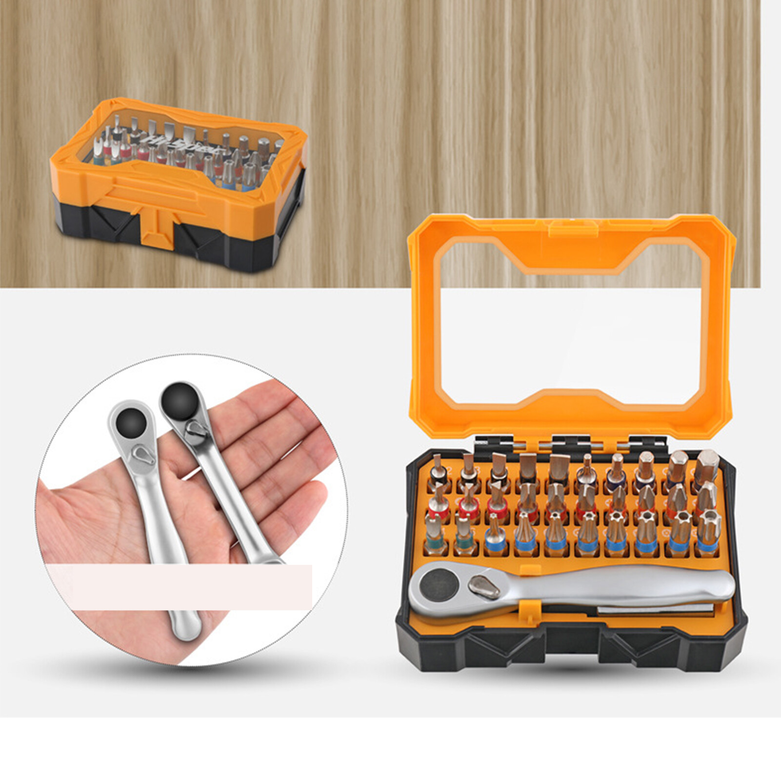 Farfi 1 Set Screwdriver Set Hardware Tool 32 in 1 One-way Cross Screwdriver Bits Head Workshop Supply Screwdriver Bits Head