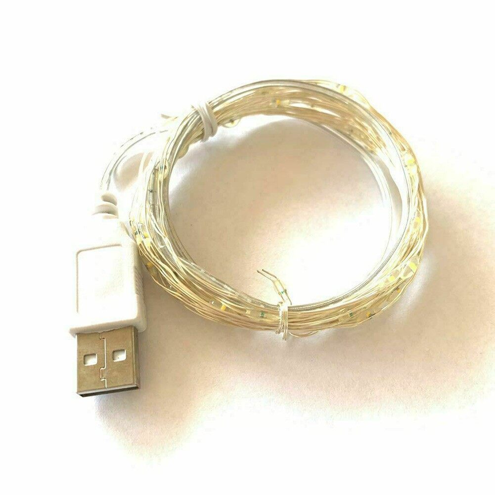 【HOMESTYLISH】 LED Light String Light String Party Decor Waterproof 5V USB Copper String