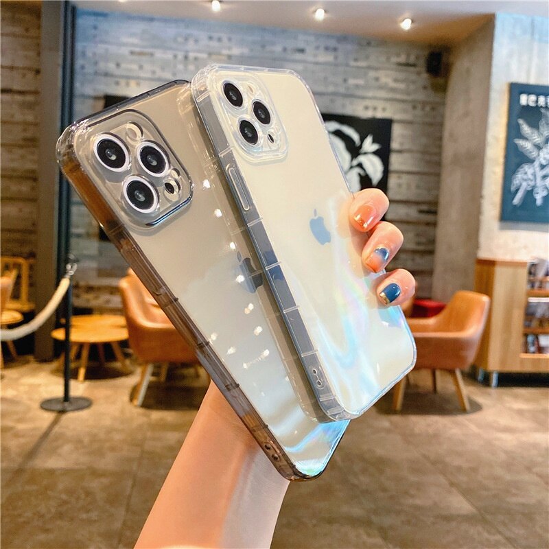Clear Case for IPhone 13 Mini 13 Pro Max TPU Silicon Fitted Bumper Soft Case for IPhone 12 Mini 12 Pro Max 11 Pro Max XS MAX XR 6 7 8 Plus Clear Back Cover Cases