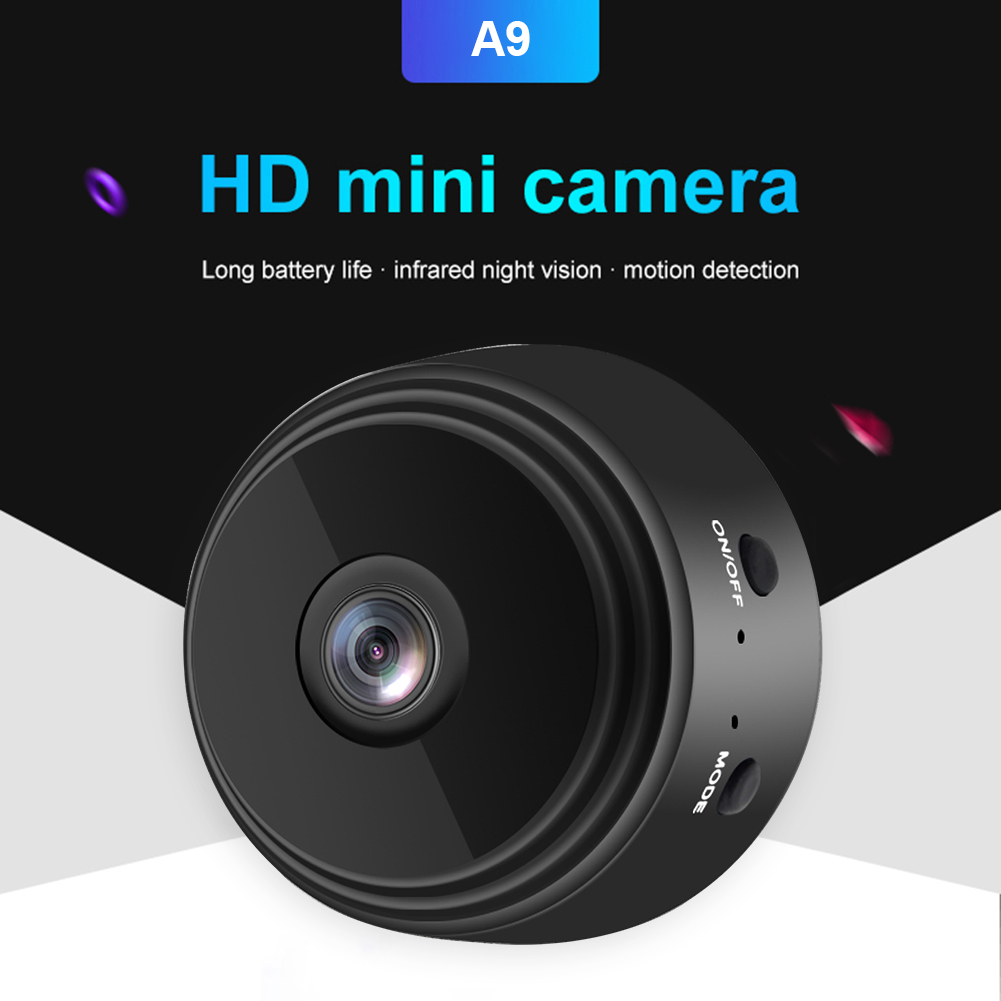 Camera Mini A9 Video Không Dây Tầm Nhìn Ban Đêm 720P HD Máy Quay Micro DVR Phát Hiện Chuyển Động WiFi GIÁM SÁT Webcam Giám Sát An Ninh Trong Nhà Cho Bé