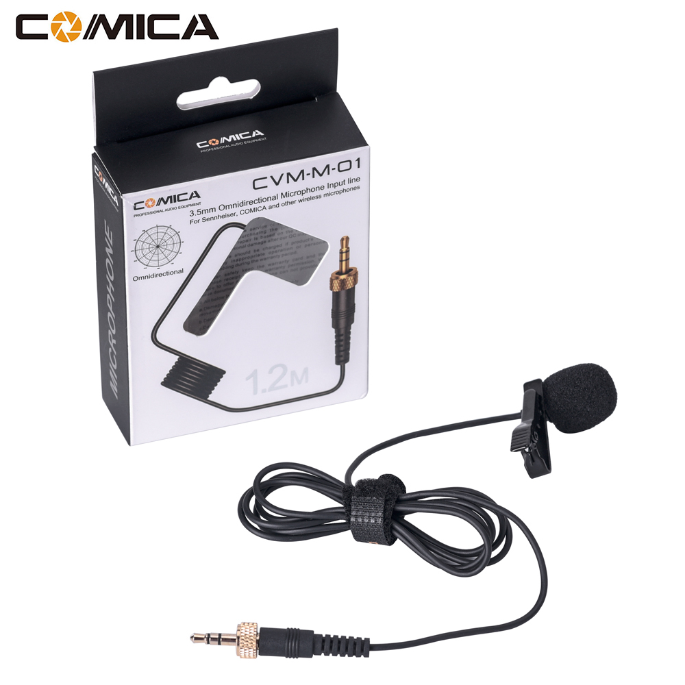 Comica CVM-M-O1 Omni-directional Lavalier Microphone, Lapel Microphone for Senn-heiser, Comica and Other Wireless Lavalier Transmitter, Clip-on Lav Mic for DSLR Camera Video Recording Interview