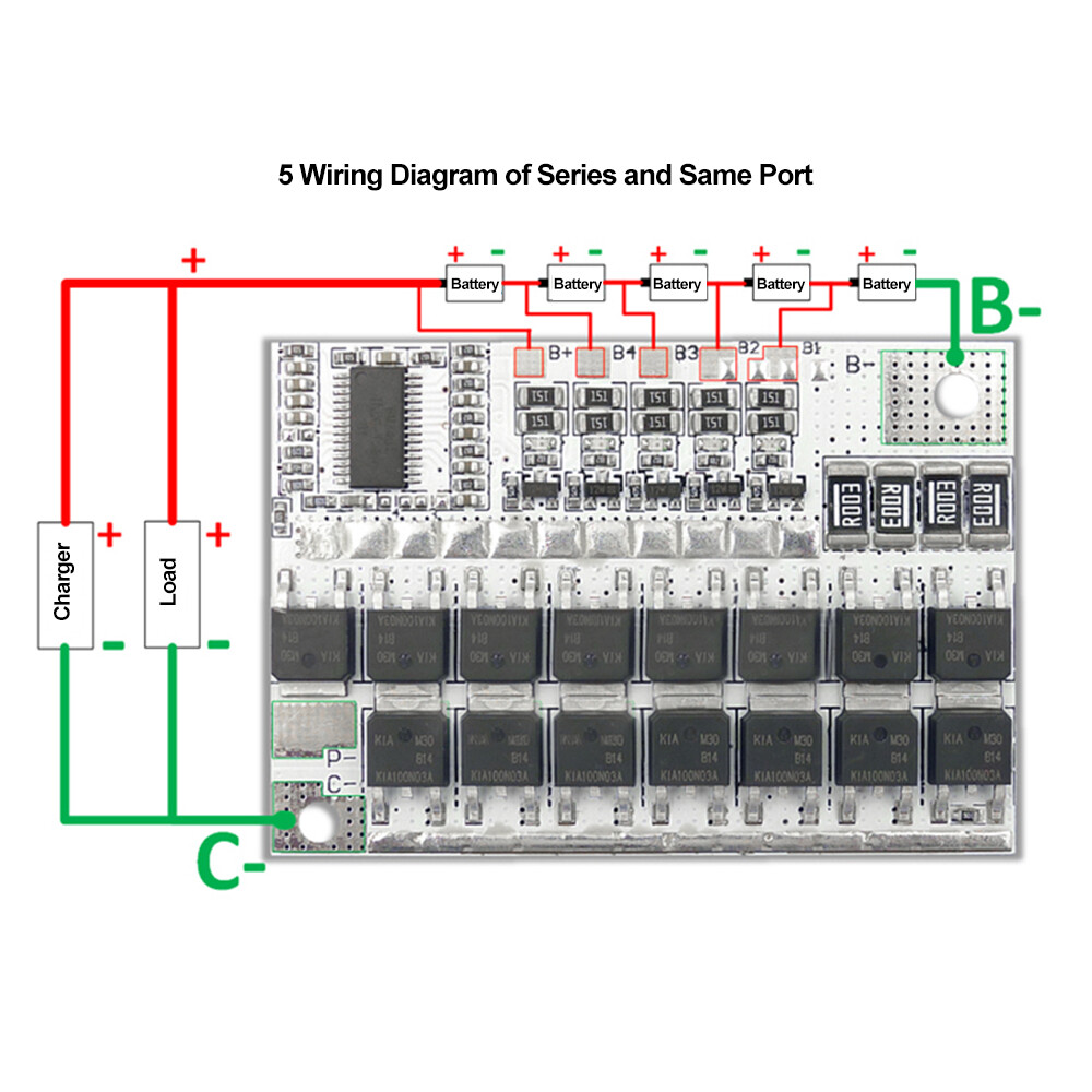 Ziqqucu 3S 4S 5S 100A 3.2V Lithium Iron Phosphate Lithium Battery Ternary Lithium Battery Protection Circuit Board with Balance Charging