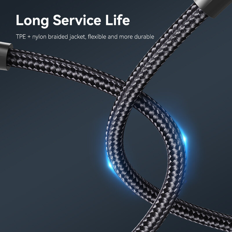 Vention USB Type C to Type C Cable PD 60W with LED Fast Charge Quick Charge 4.0 USB C Data Cable for Macbook Pro Huawei P30 Samsung S20 USB C to Type C Cable