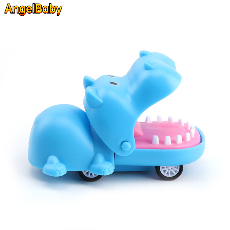 AngelBaby 【 Ready Stock 】 Baby Pull Back Toy Cartoon Crocodile-shaped Bite Hand Toy Mini Pull Back Car Gift