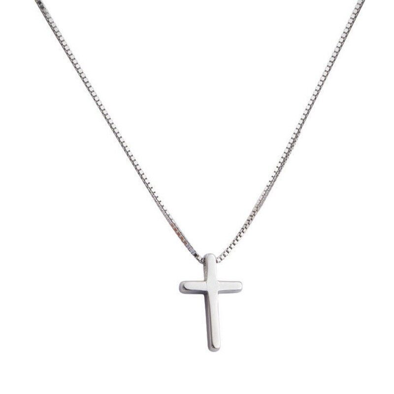 Exquisite Cross Pendant Necklace attractive Jewelry Simple Personality Alloy Clavicle Chain for Fashion Women Gifts Wholesale