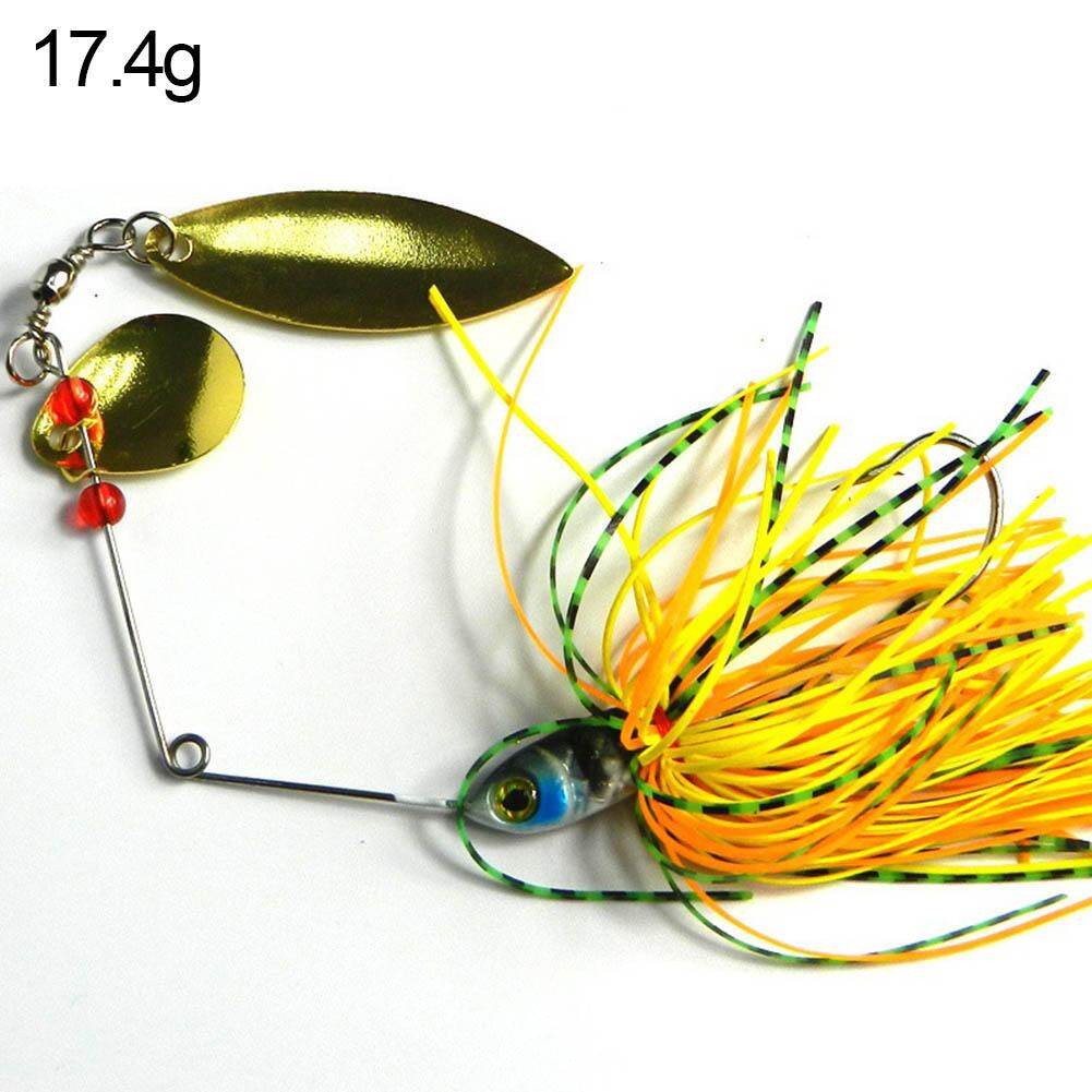 Ghxdryuru Willow Blade Spinner Bait Buzzbait Fishing Lures Bass Tackle Hook Crankbait