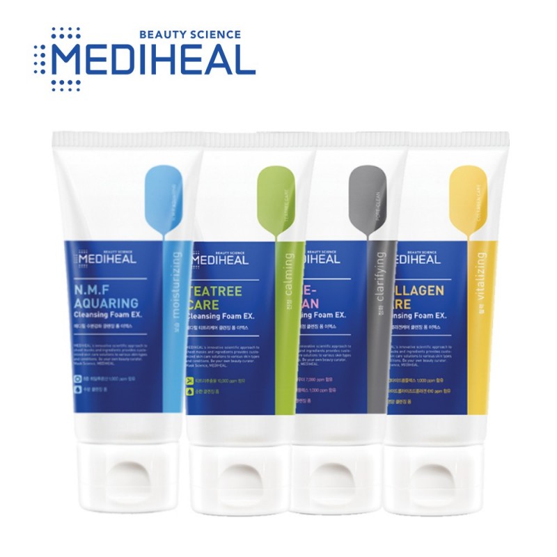 [100% Original] Sữa Rửa Mặt MEDIHEAL Cleansing Foam 170ml (N.M.F Aquaring | Collagen Care | Pore-Clean Charcoal | Teatree Care )