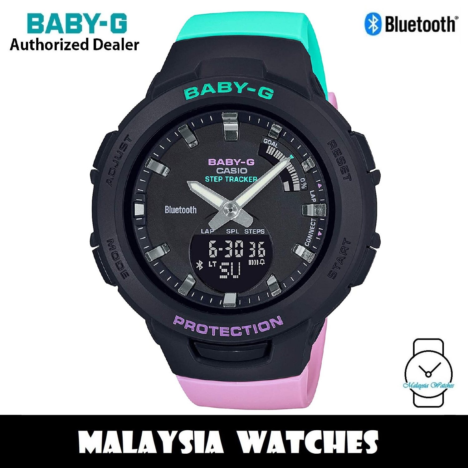 OFFICIAL WARRANTY Casio Baby G BSA B100MT 1A G Squad Bluetooth Step Tracker Multicolor Resin Watch BSAB100 BSA B100MT BSAB100MT 1A BSA B100MT 1ADR Lazada