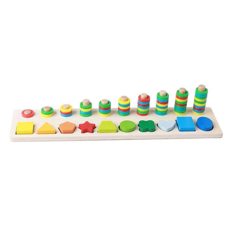 Baoblade Montessori Wood Blocks Sorting Puzzle Sorter Stacker Board for Preschool Kid Malaysia