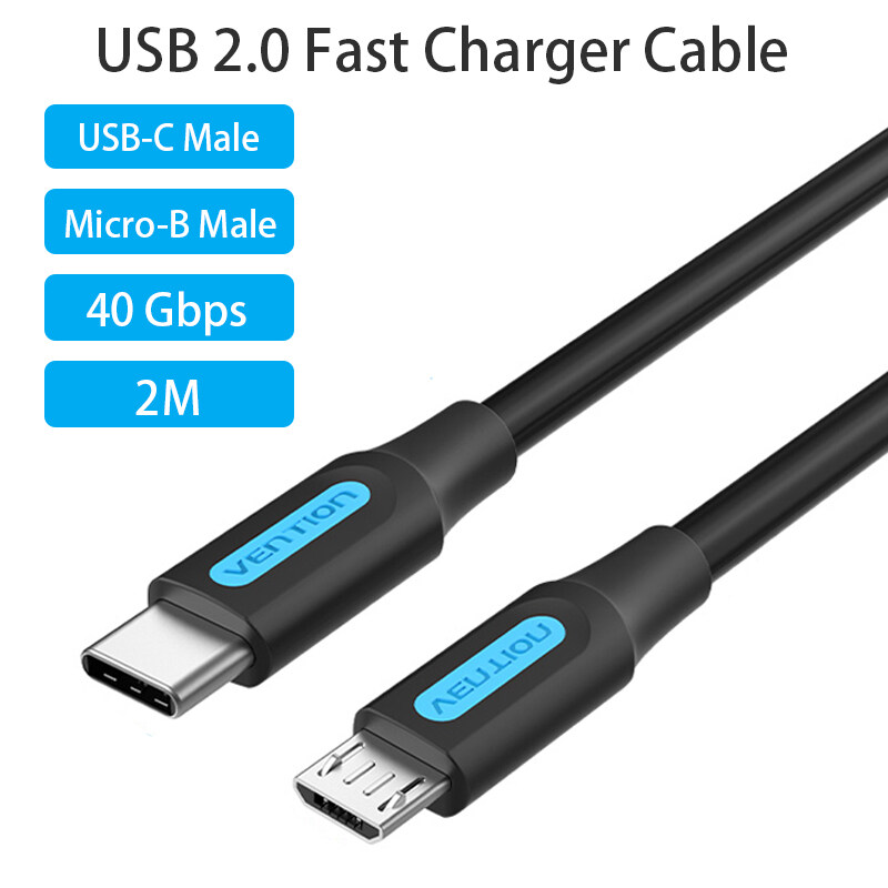 Vention Type C To Micro USB Male to Micro-B Male 2A Cable Fast USB ...