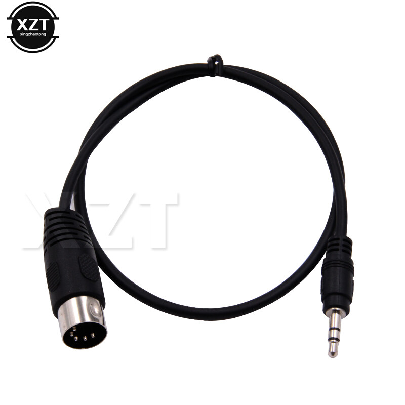 1 Cái Phích Cắm Din MIDI 5 Chân Cáp Nối Dài Âm Thanh Giắc Cắm Âm Thanh Nổi Đầu Đực Sang Đầu Đực 3.5Mm, 150Cm 1.5M 3M Chất Lượng Cao