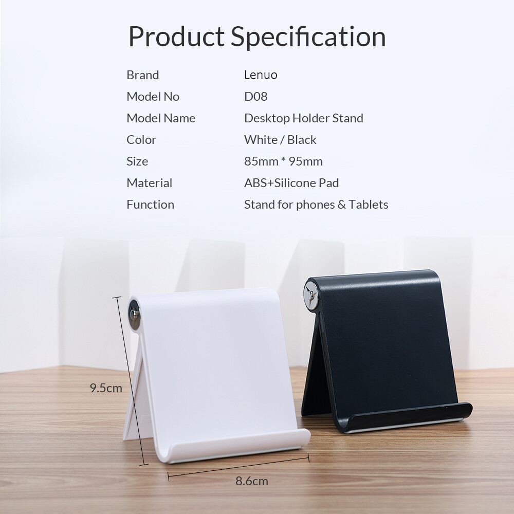 Lenuo Portable Universal Folding Tablet Phone Holder Cradle Adjustable Desktop Mount Tripod Stand Holder Support For IPad Pad Table Stabilizer