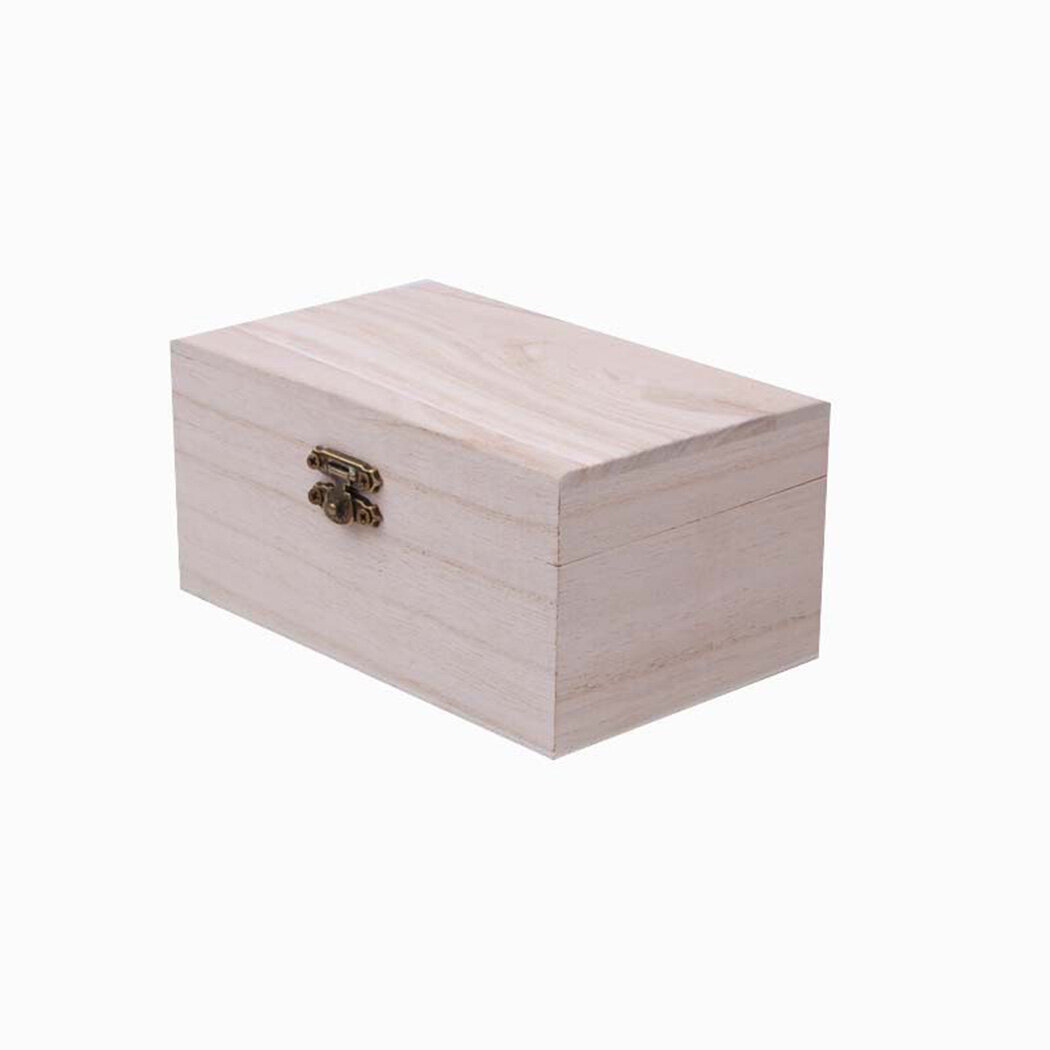 Wooden Boxes Plain Wood Storage Box Case for Jewellery Boxes Craft Gift