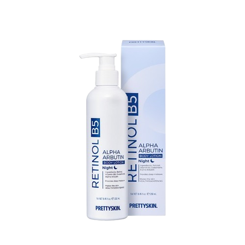 prettyskin glutathione v10 alpha arbutin body lotion c863 - Kem dưỡng trắng da body Prettyskin Glutathione V10 & Retinol B5  250ml main image 1