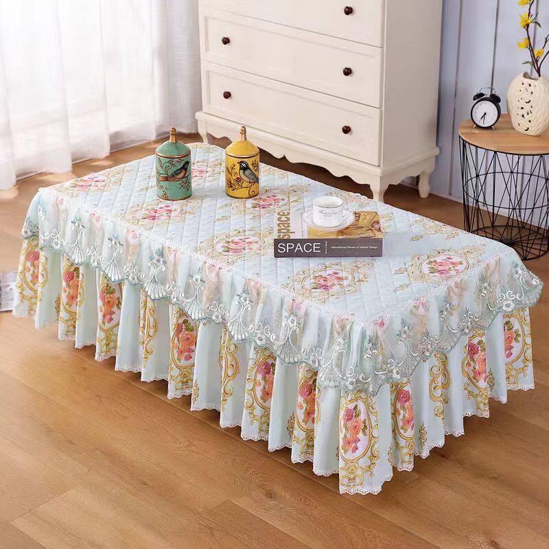 Table cloth, tablecloth cover, tea table cloth, rectangular tea table cover, cloth lace tablecloth, European style TV cabinet, dust cover, living room, household