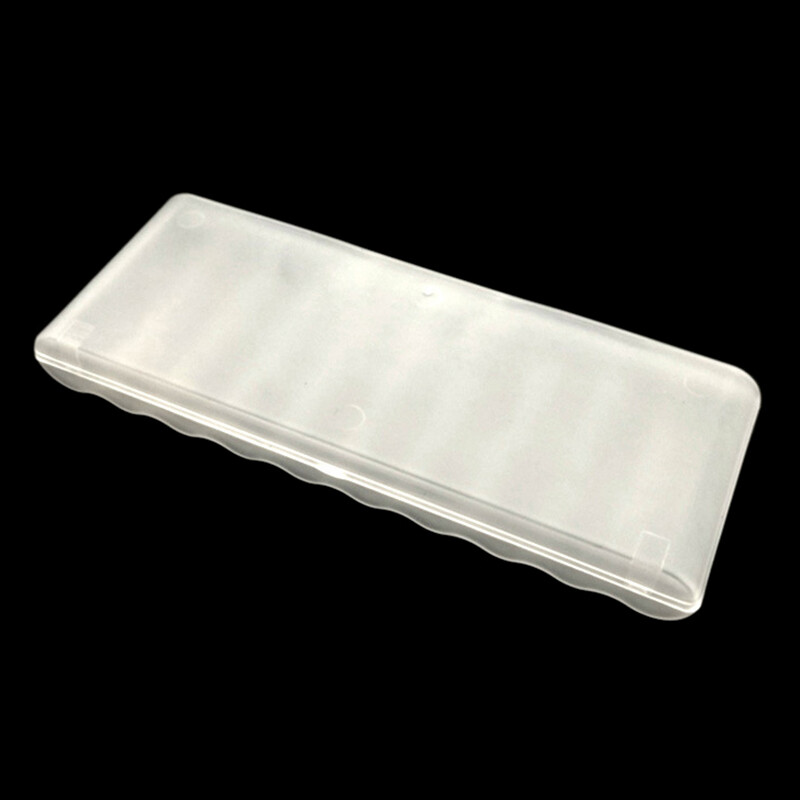 Fkend 10 Slot Transparent White Plastic Battery Storage Box Hard Container Holder Case For AA Battery Organizer Accessories