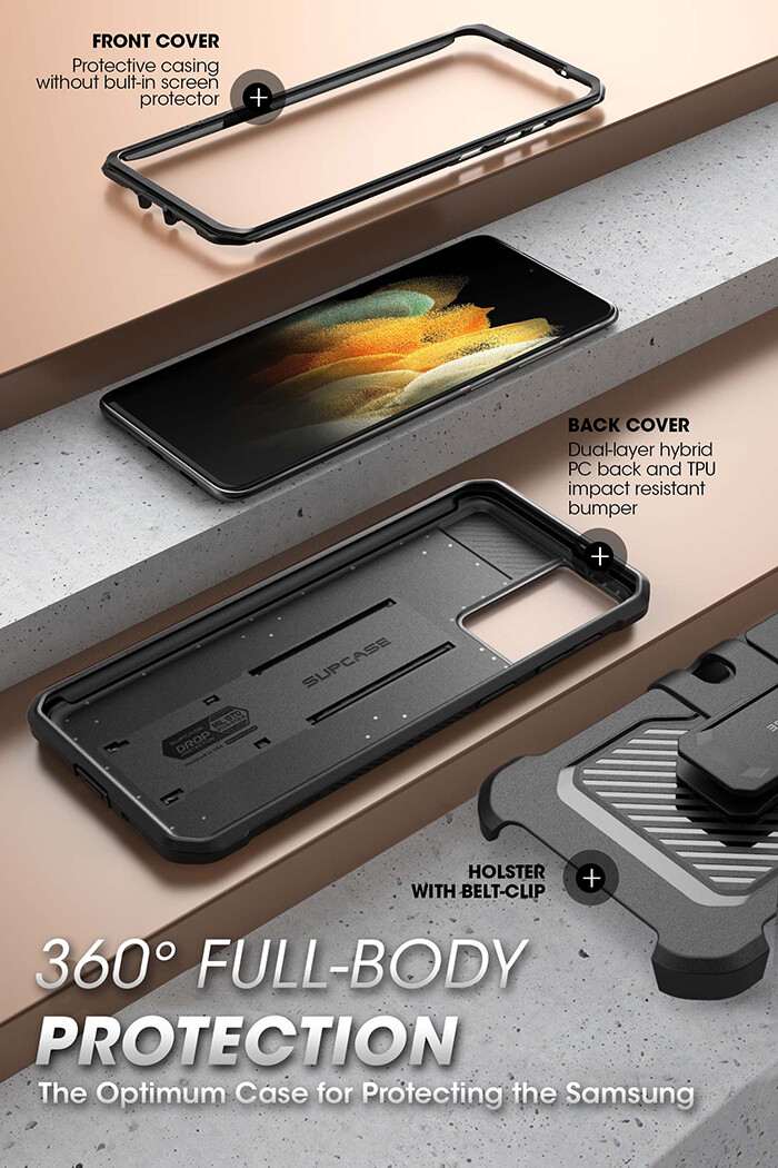 SUPCASE UB Pro Đối Với Samsung Galaxy S21 Siêu 5G Ốp (Bản Phát Hành 2021) Bảo Vệ Màn Hình Tích Hợp Với Vỏ Bọc Chắc Chắn Và Chân Đế Toàn Thân