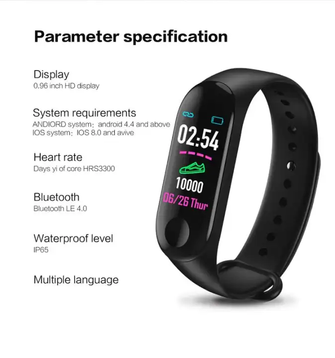 m3 fitness band watch
