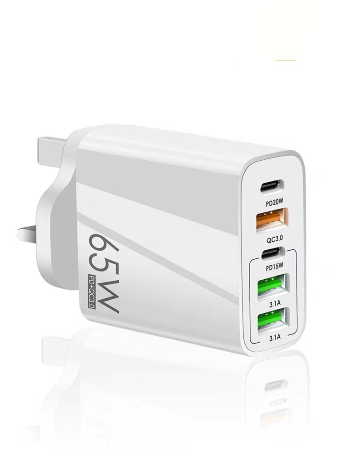 Adaptateur Prise USB EU 2 Broches Chargeur Rapide Voyage