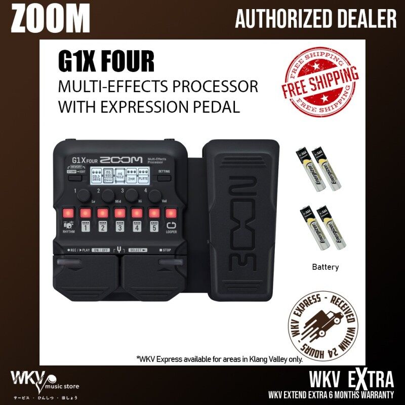 Zoom G1X FOUR Multi-effects Processor with Expression Pedal (G1XFOUR) Malaysia