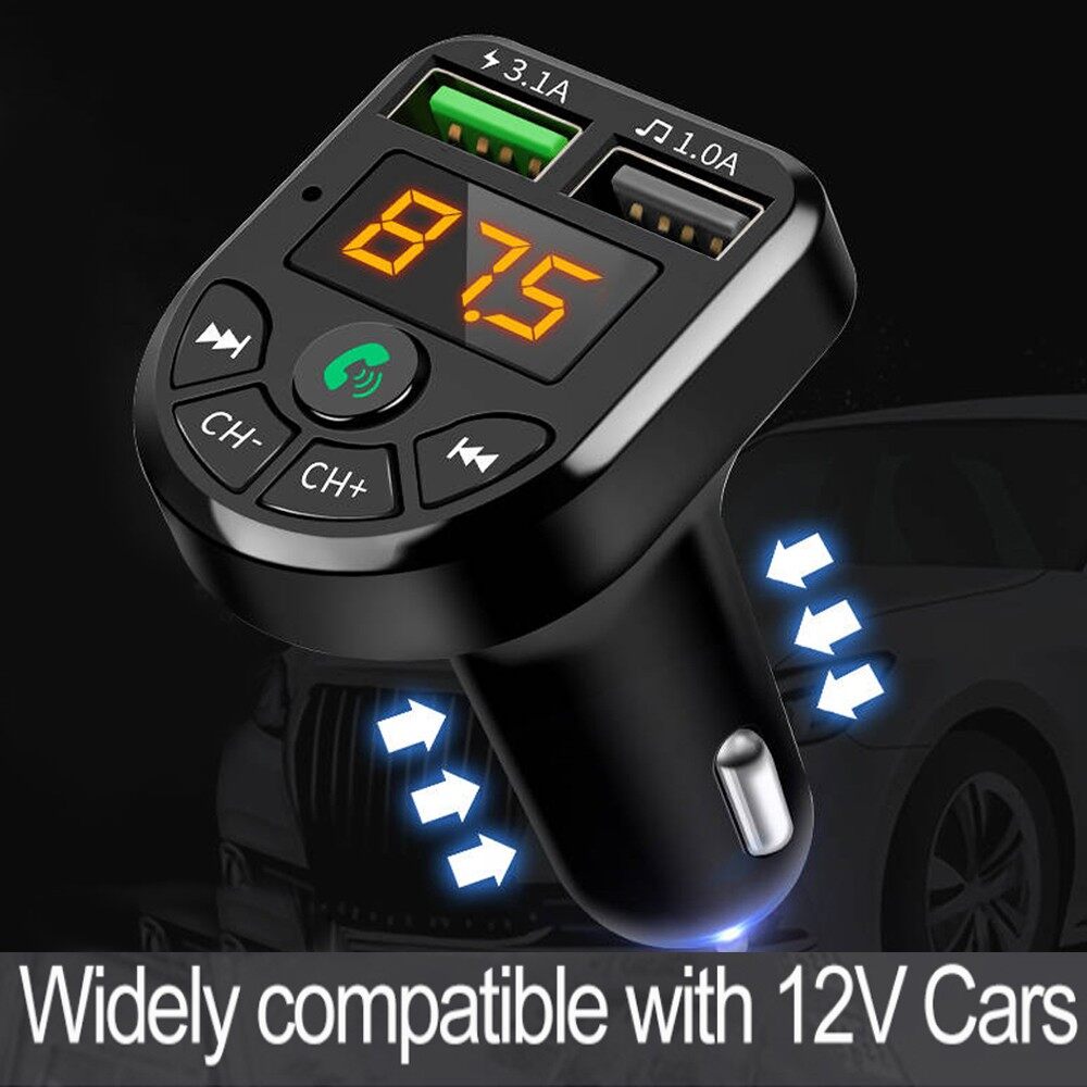 Bluetooth 5.0 Car Bluetooth MP3 player 3.1A Audio receiver Wireless Dual USB