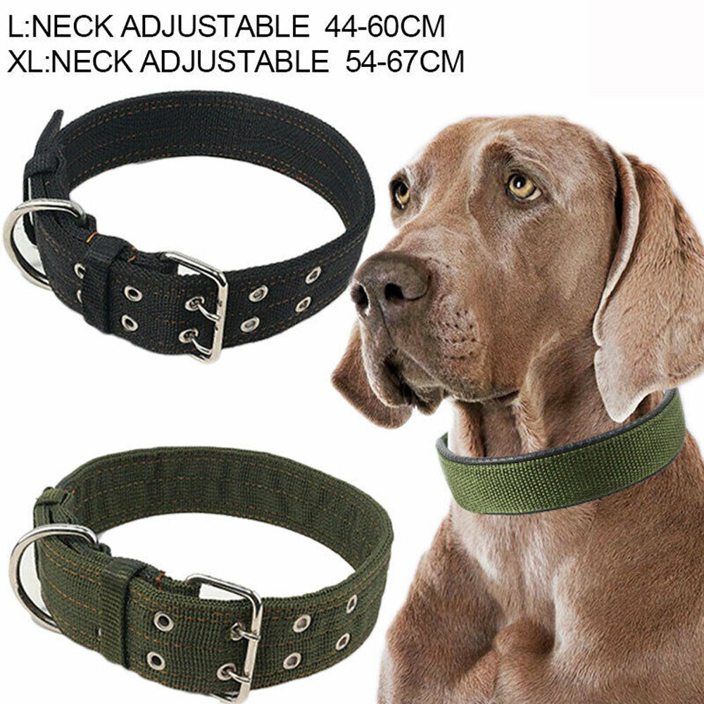 Nylon Adjustable Metal Buckle For Medium Large Dog Outdoor Thickened Necklace Neck Strap Pet Supplies Dog Collar