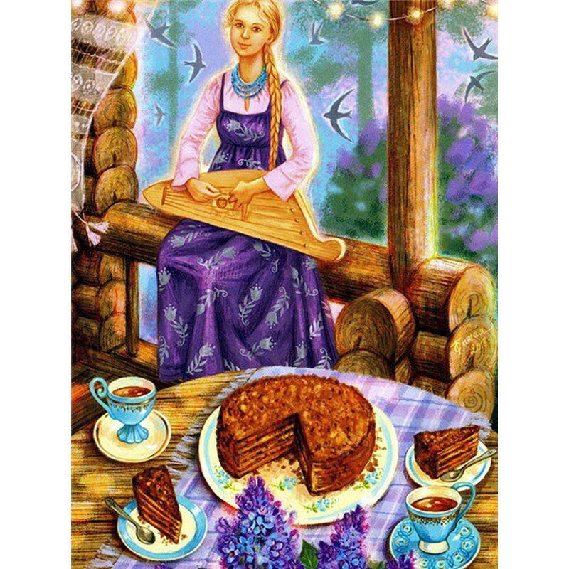 PhotoCustom Classic Painting By Numbers Diy Kit For Adults Canvas Painting Fairy Tale Princess Paintings Personalized Gift