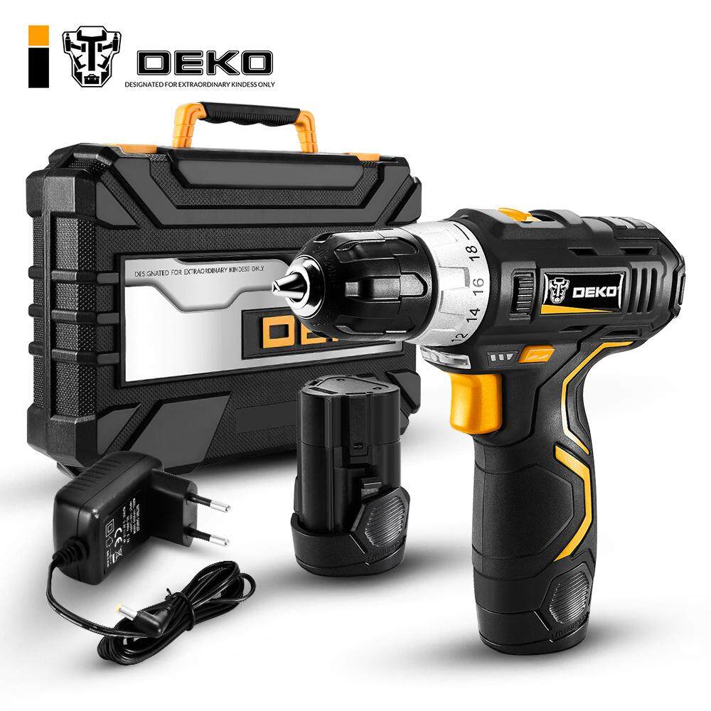DEKO GCD12DU3 SET4 Hot Sale Electric Screwdriver Drill Cordless Multifunction Electric Drill