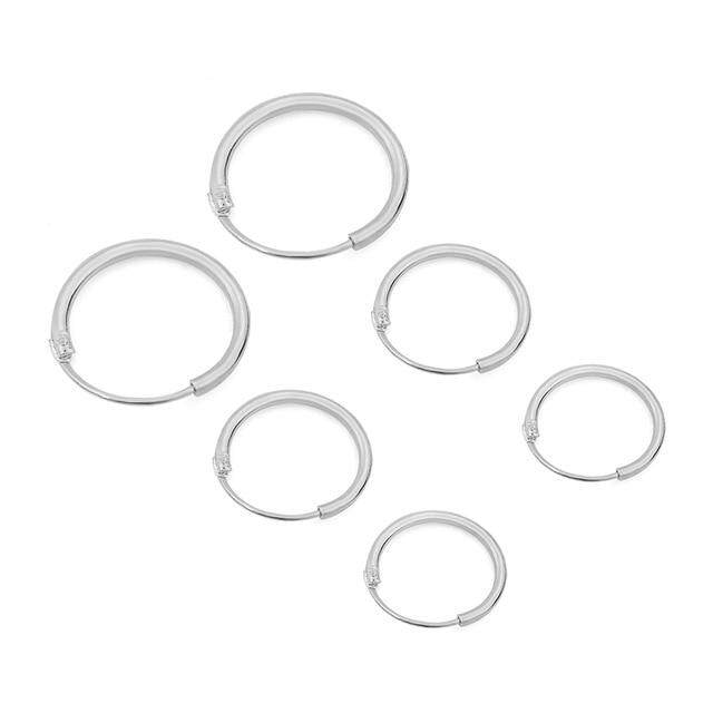 3 Pasang/Set Fashion Wanita Gadis Lingkaran Bundar Sederhana Telinga Kecil Stud Anting-Anting Punk Anting Hip-hop Perhiasan 3 Ukuran