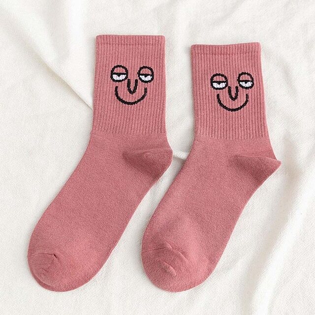Trendy Women Socks Kawaii Funny Expression Socks