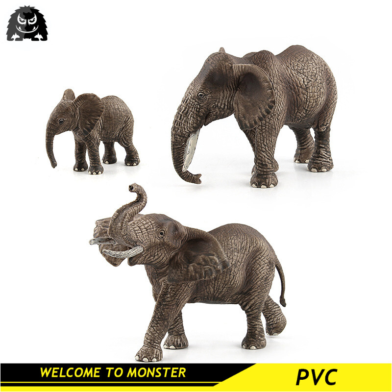 Animal Paradise Wild Animal Model Simulation Children's Toys Elephant Model Family of Three PVC Miniature Collection Toys Educational Kids Toy Toys for Boys Toys for Girls