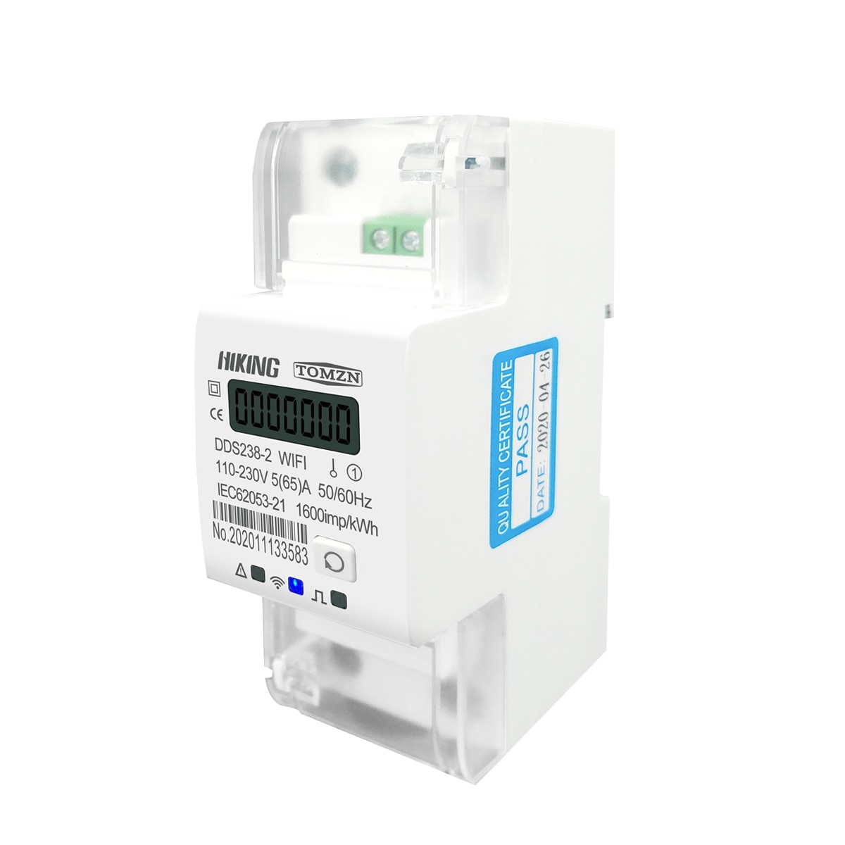 Tuya Single Phase 65A Din Rail WIFI Smart Energy Meter timer Power ...