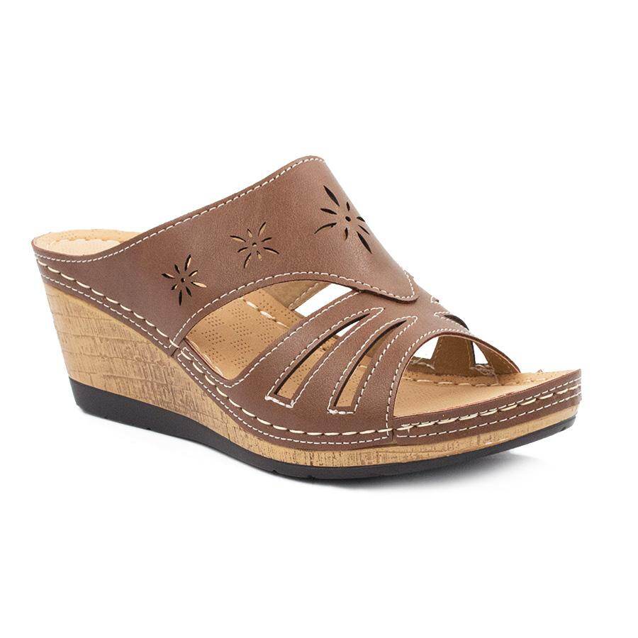 Cute and Comfy Wedge Sandals - Doused in Pink