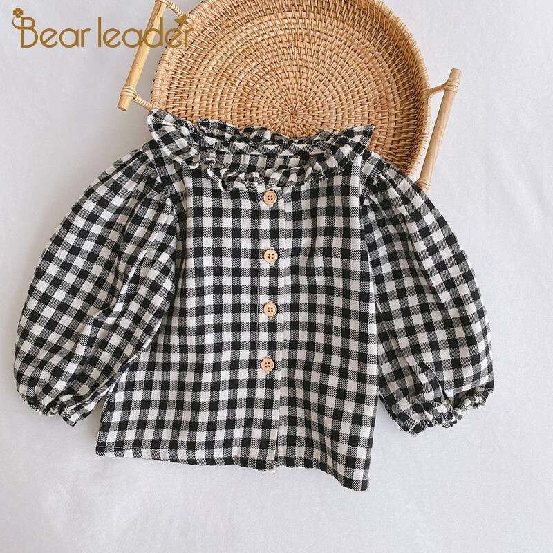 Bear Leader Girls Blouses & Shirts Floral Baby Girls Long Sleeve T-shirt Spring Summer Boys Japan & Korean Style Kid Blouse Tee