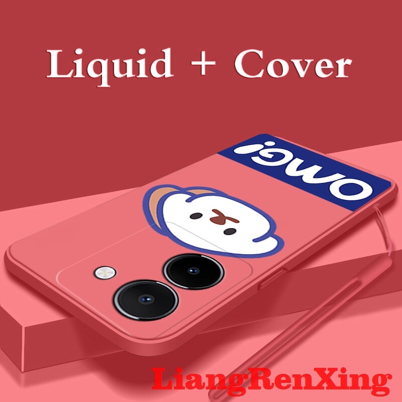 Casing VIVO Y36 4G phone case Softcase Liquid Silicone Protector Smooth shockproof Bumper Cover new design YTOMG01