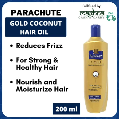 Parachute Gold 100% Natural Cocolipid Coconut Hair Oil 200 ml - Minyak Kelapa