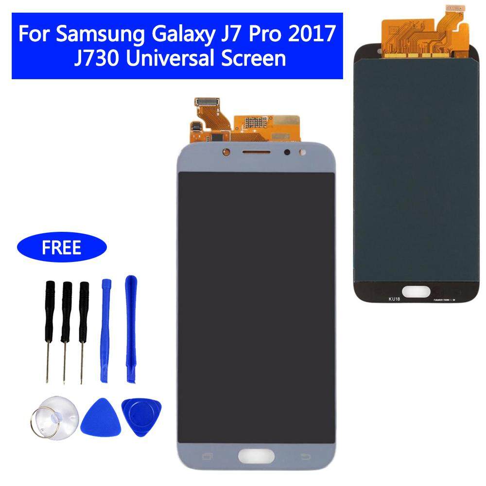 LCD Layar Sentuh Layar Digitalisasi untuk Samsung Galaxy J7 Pro J730 Asli Universal Perakitan Pengganti