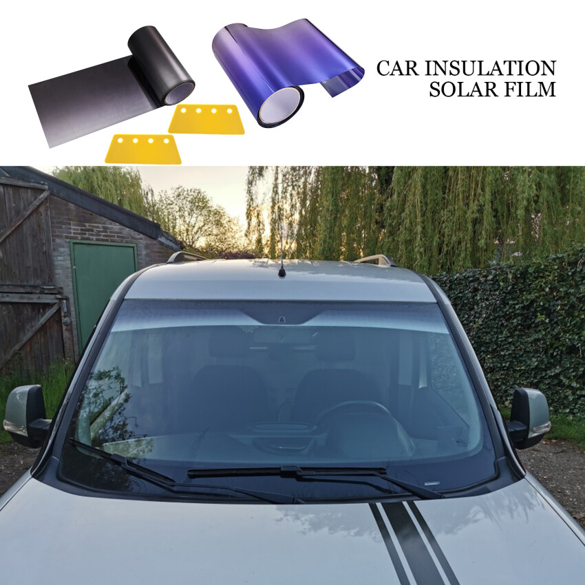 Car Front Windshield Sun Visor Protection Shade Sticker Window Sun Visor Strip Heat Insulation Tint Film 150x20cm