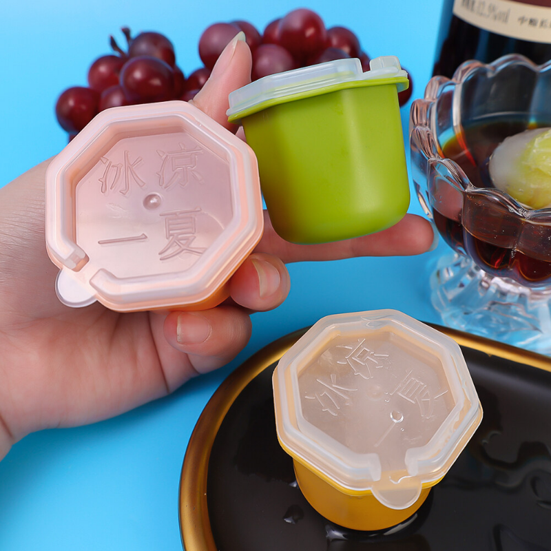 3 Colors Ice Cube Tray Mold Silicone Ice Cube Maker Ice Shape with Lid