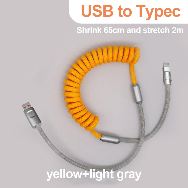 3A Hợp Kim Nhôm Cáp Sạc Nhanh Sạc PD Cáp Dữ Liệu Có Thể Thu Vào Cho Samsung Galaxy IP OPPO Xiaomi Huawei 2M