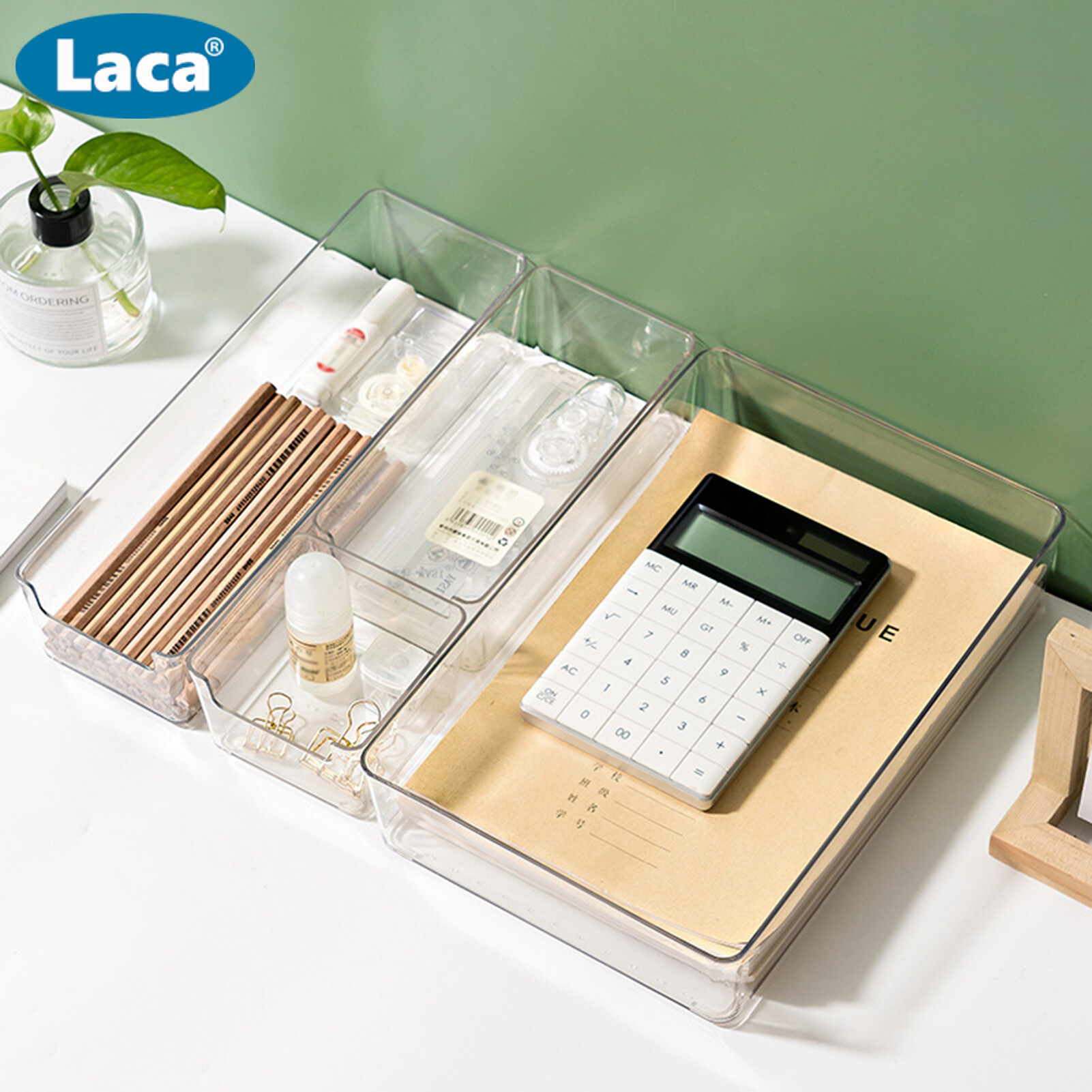 Laca Multi-purpose Sturdy Drawer Storage Case Plastic Practical Large Capacity Drawer Storage Box for Home
