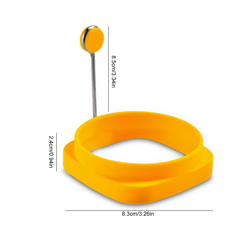 1 Cái Khuôn Trứng Chiên Khuôn Ốp La Tiện Lợi Hình Tròn Hai Mặt Công Cụ Silicone Khuôn Bánh Kếp Khuôn Chảo Rán Phụ Kiện