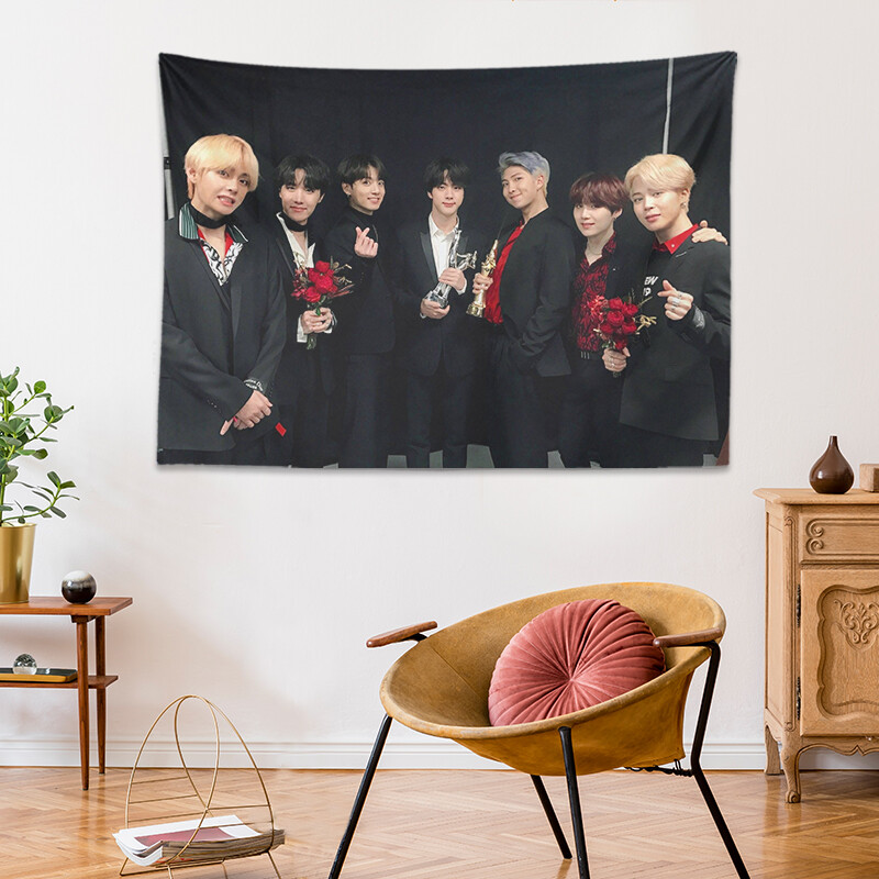 WEHOME BTS Composite Background Wall Hanging Tapestry Digital Printing (100X70)