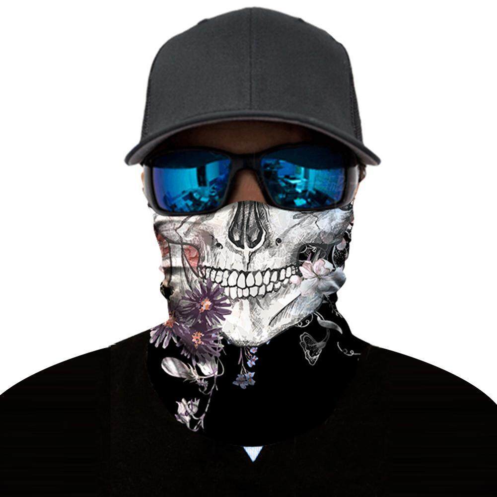 Motorcyclesaccessories Cycling Magic Headband Floral Skull Printed Face Masks Outdoors Sports Neck Warmer Bike Head Scarves Bandana By Motorcyclesaccessories