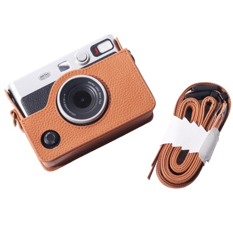 For FUJIFILM instax mini Evo Full Body Camera Leather Case Bag with Strap