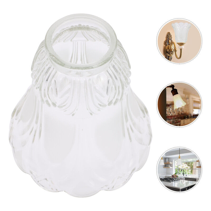 Waydu Transpa Glass Lamp Shade, Ceiling Fan Light Covers Glass