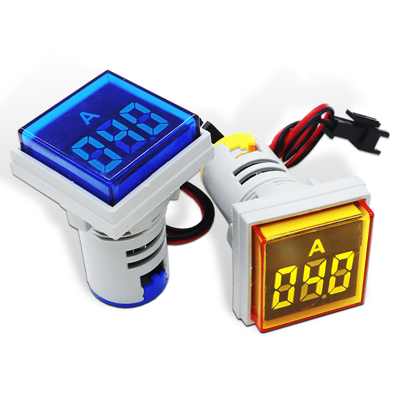 Đèn Chiếu Sáng Bộ chỉ báo LED Mini 22mm Ampe kế kỹ thuật số ampere 0 ~ 100A AC101-22AM Ampe kế