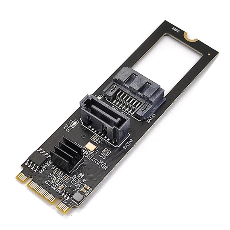 for M.2 Sata Adapter 2 Ports Sata to NVME Adapter M2 to Sata3.0 PCIe ...