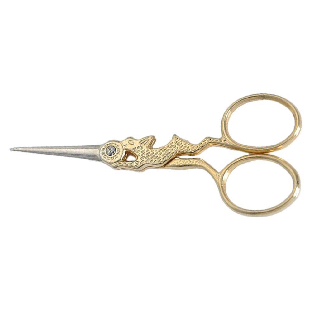 Loviver Vintage Embroidery Scissors, Straight Sharp Stainless Steel Rabbit Design Shears Snips for Needlework Cross Stitch Sewing Crafting Fabric Art Work
