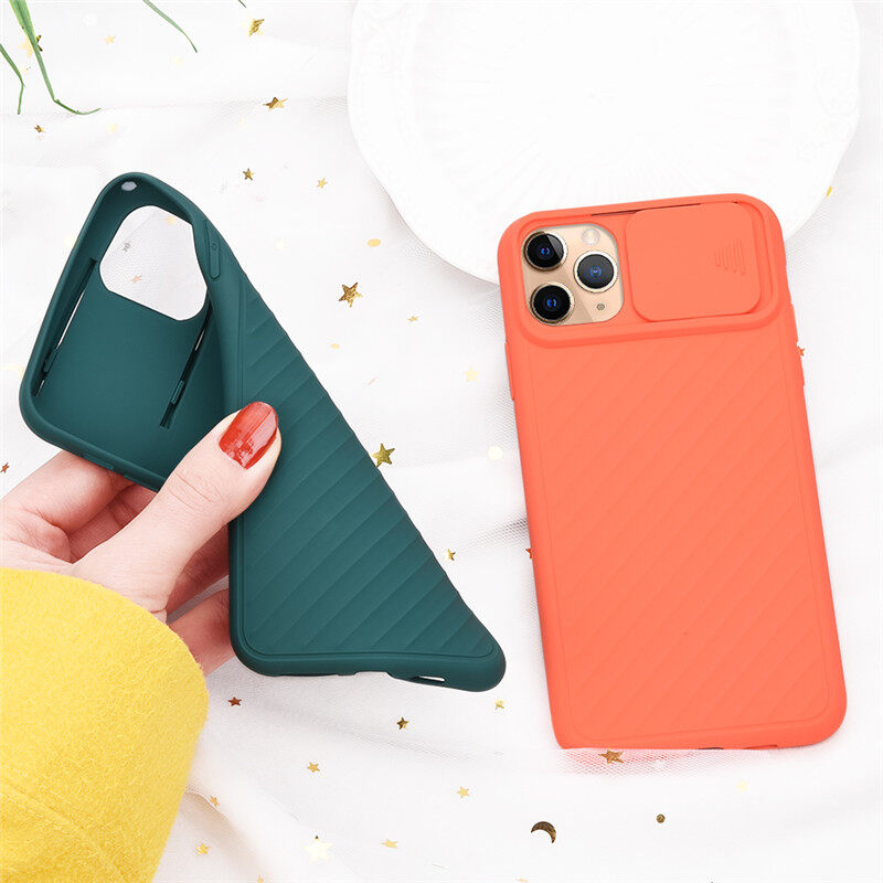 Push-window Camera Protection Soft Silicone Mobile Phone Casing for Apple IPhone 12 Mini Pro Max 11 Pro Max To 6s 7 8 Plus SE 2020 Anti-shock Anti-skid Cover Case